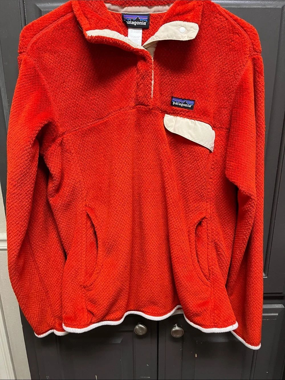 Patagonia fleece pullover sweater snap T large